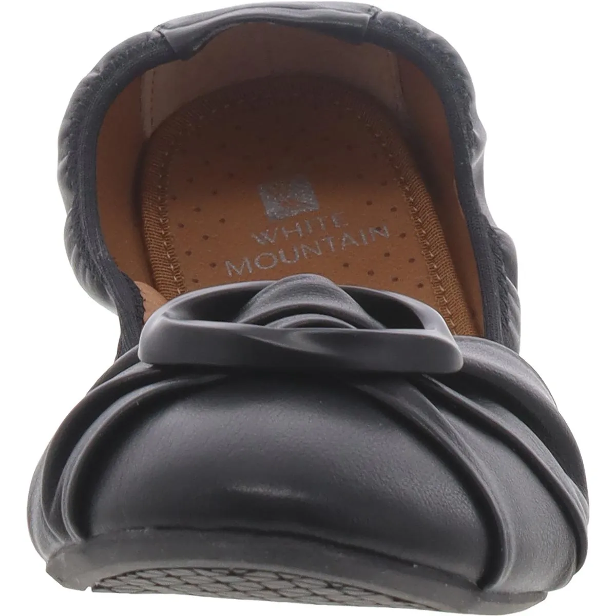 SANTI Womens Faux Leather Slip On Ballet Flats