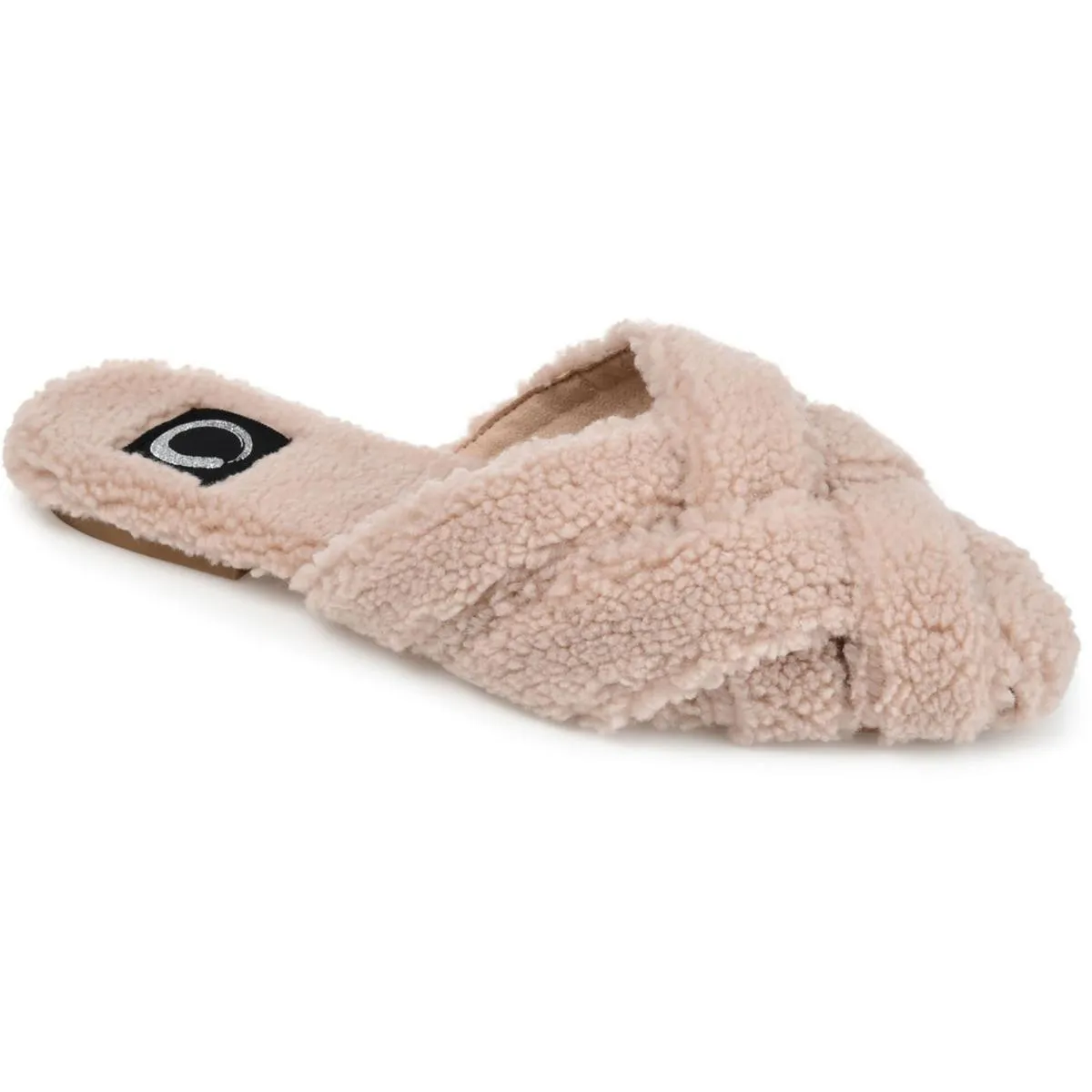 SEREENA Womens Faux Fur Slip on Slide Slippers