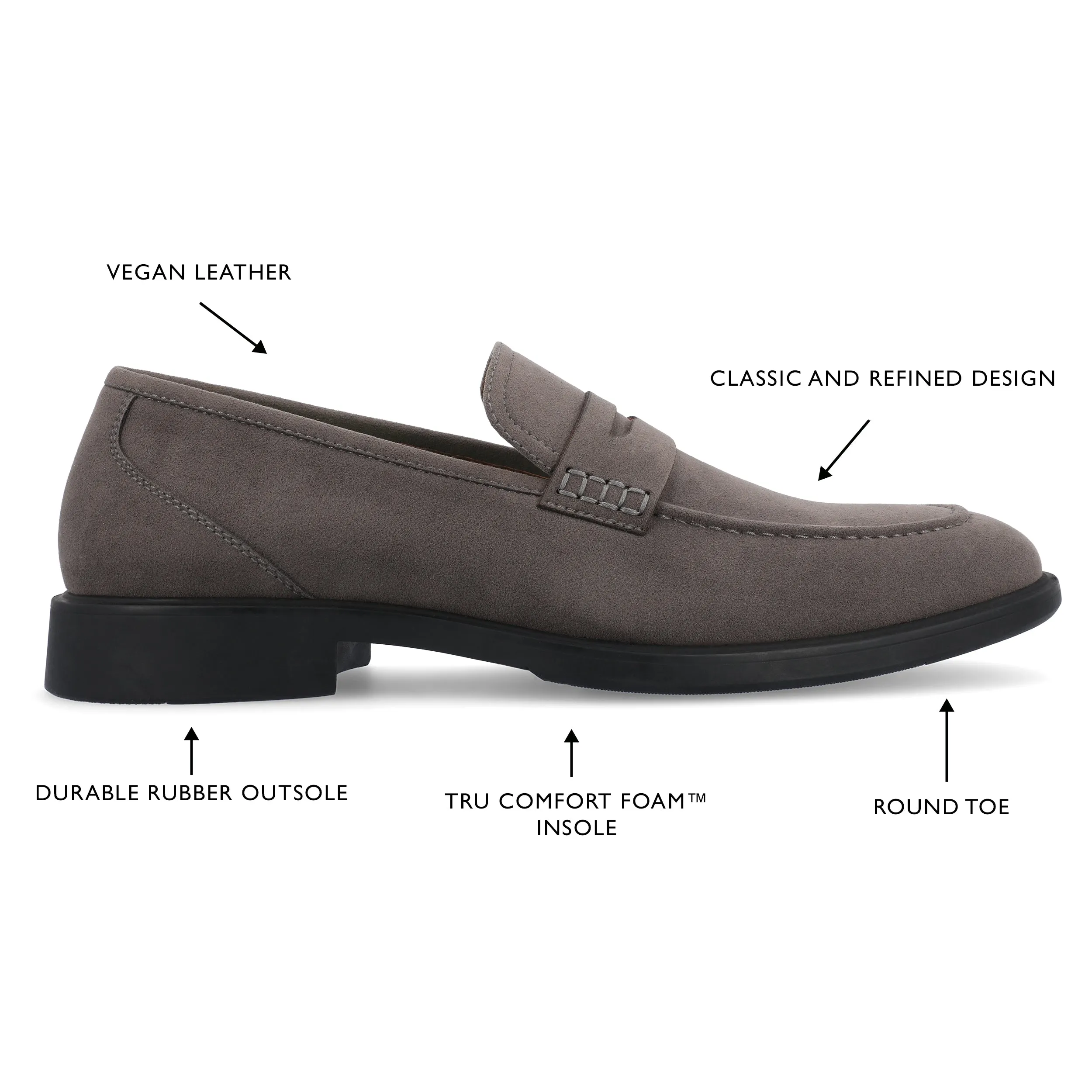 Vance Co. Keith Wide Width Penny Loafer