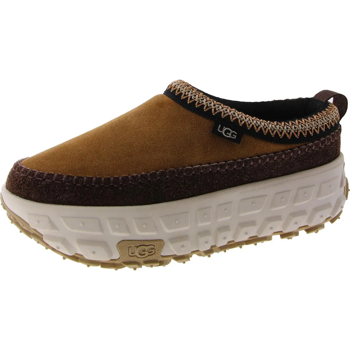 Venture Daze Womens Leather Slip On Scuff Slippers