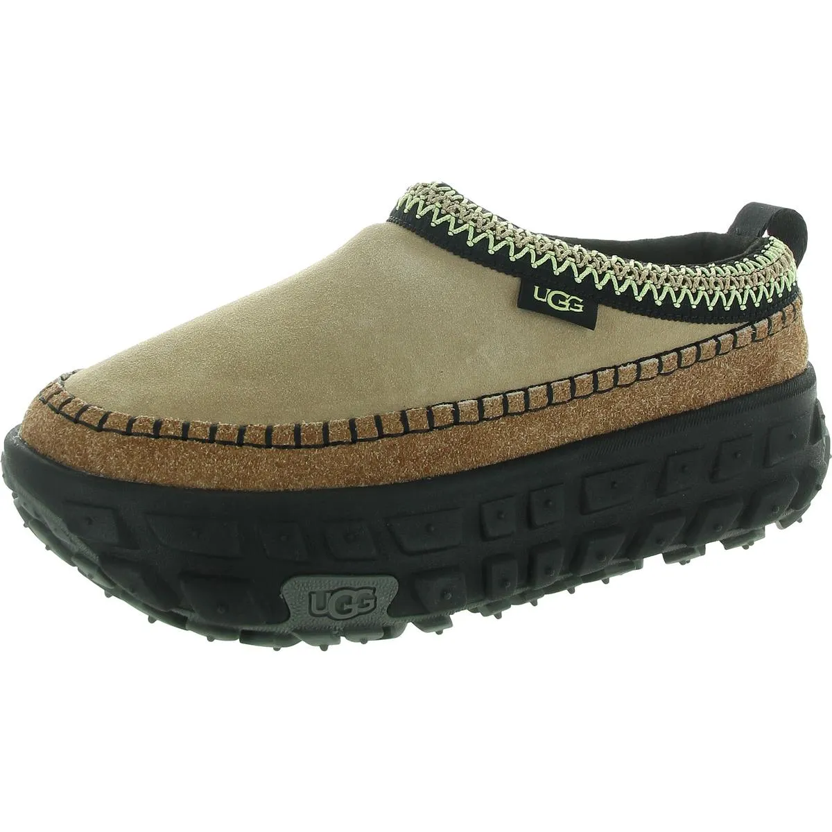 Venture Daze Womens Leather Slip On Scuff Slippers