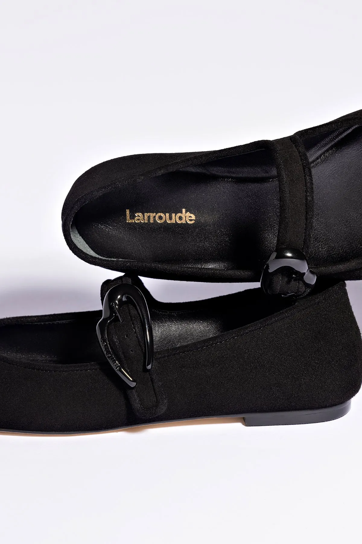 Verona Ballet Flat In Black Suede