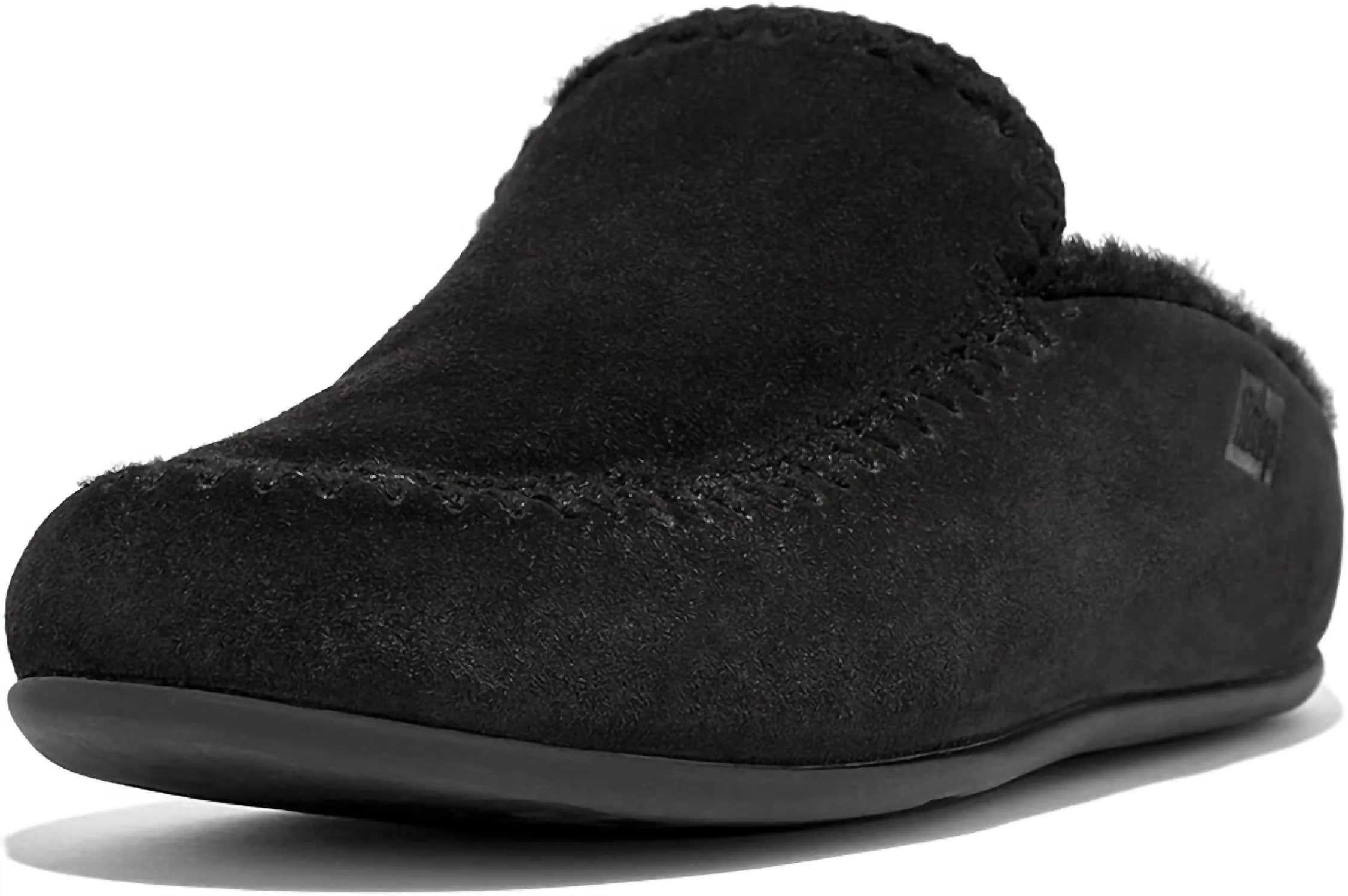 Women Chrissie Ii Suede Slipper In Black