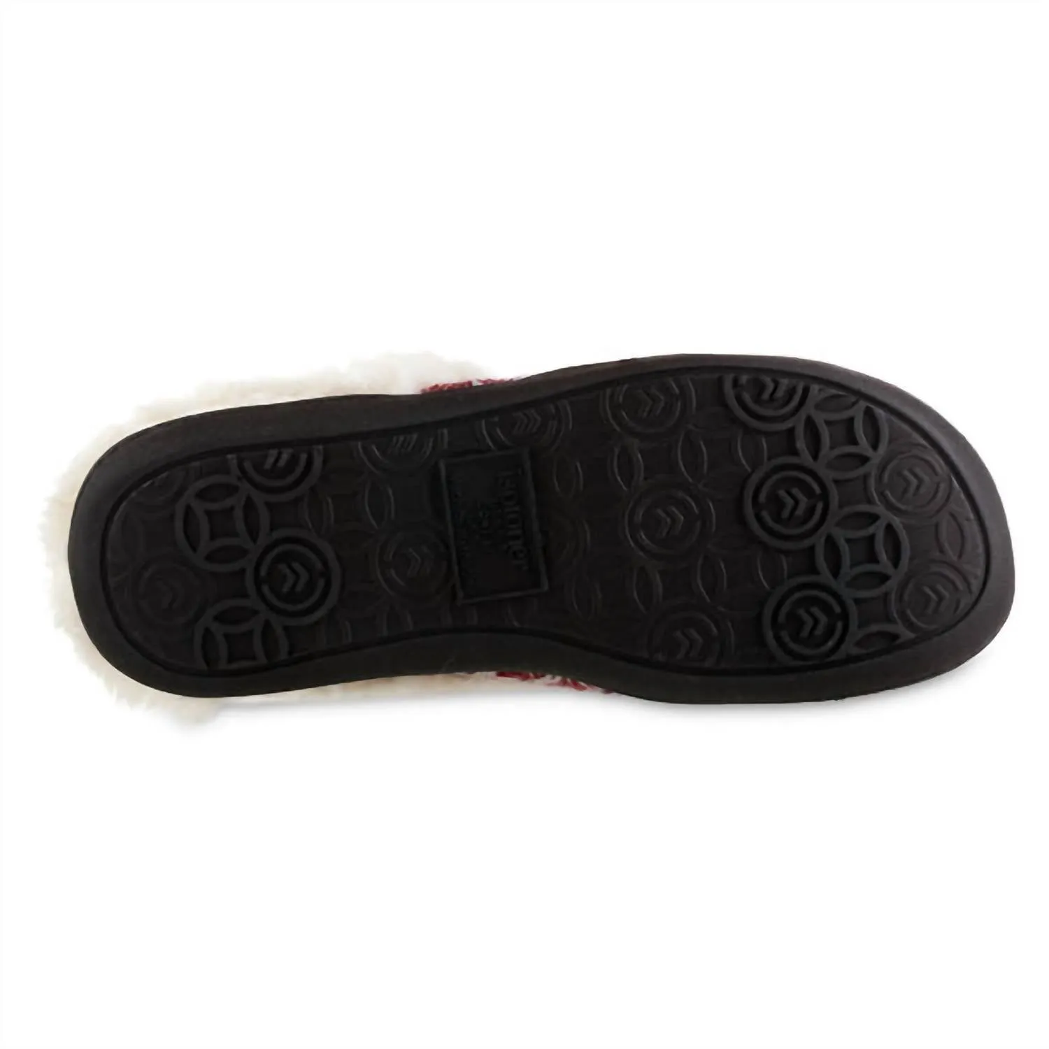 Women's Diamond Sweater Knit Hoodback Slipper In Garnet
