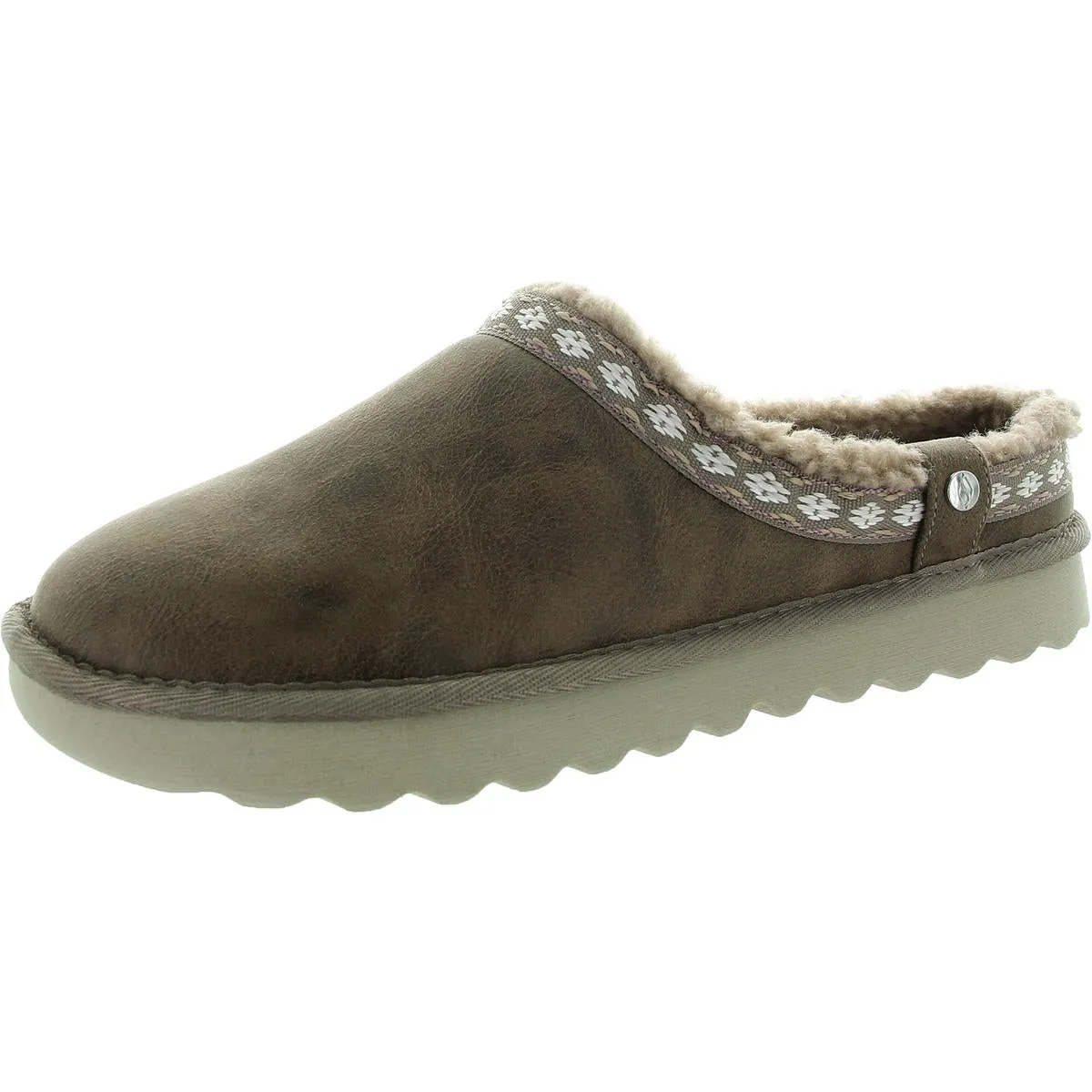 Womens Faux Fur Lined Slide Slippers
