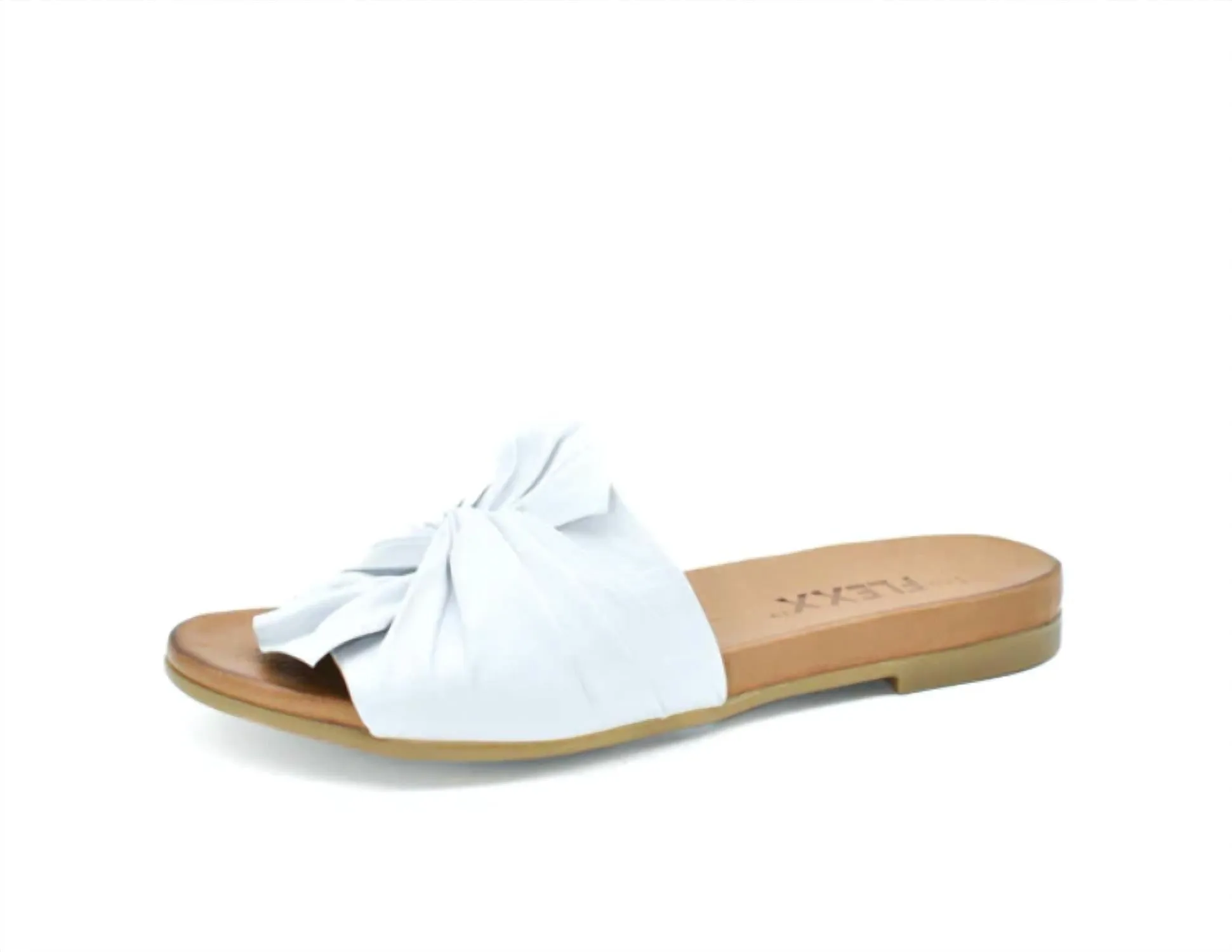 Women's Knotty Slippers In White