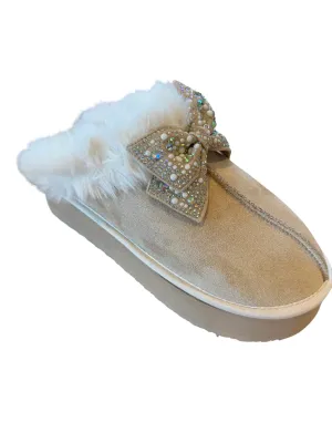 Women's Paris Slipper In Cream/taupe