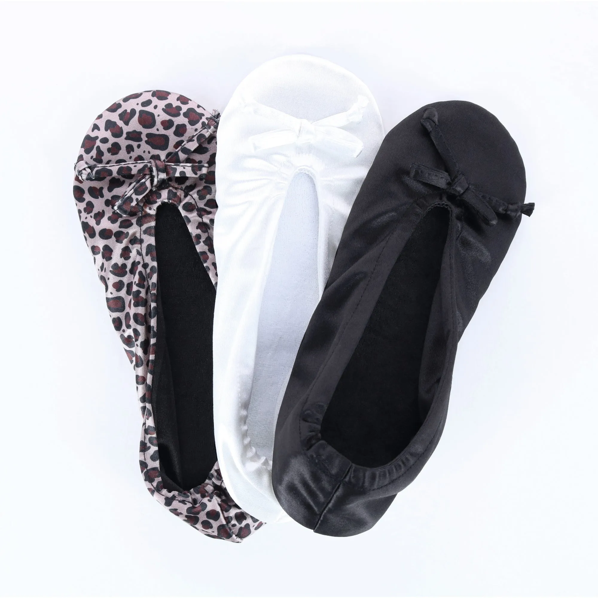 Women's Satin Ballerina Slipper House Shoe