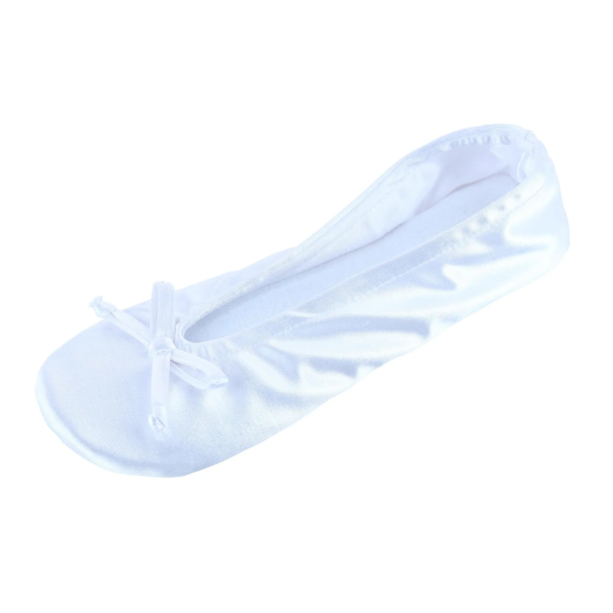 Women's Satin Ballerina Slipper House Shoe